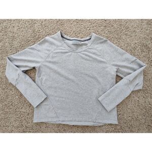 Athleta‎ Sweatshirt Women's Size M Gray Thumb Holes Running Beach Lounge